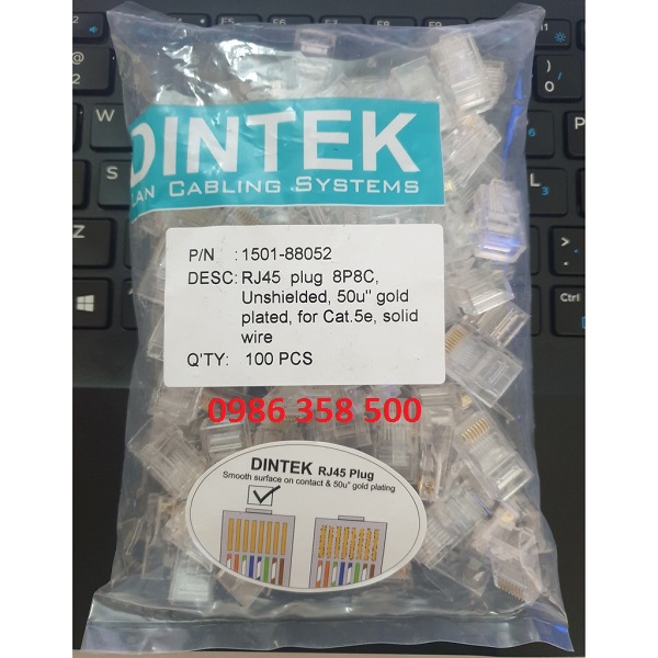 Hạt mạng dintek Cat5e 